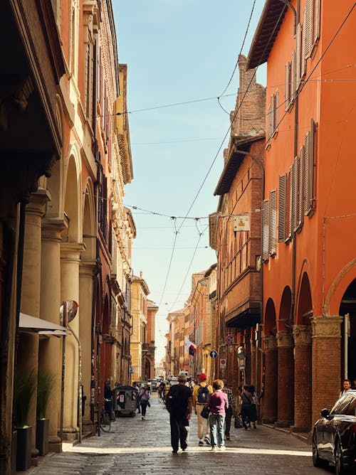 Pedestrian on Old Town Street