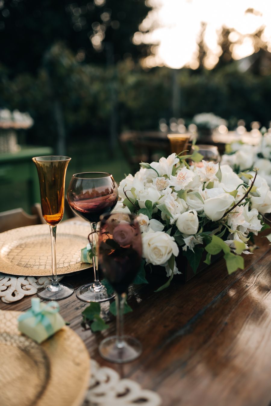 Indian wedding flowers and guests
