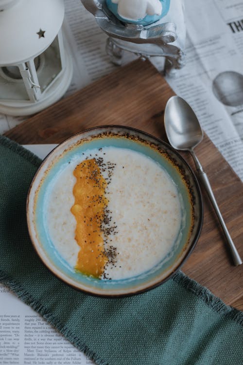 Bowl of Soup and Spoon near