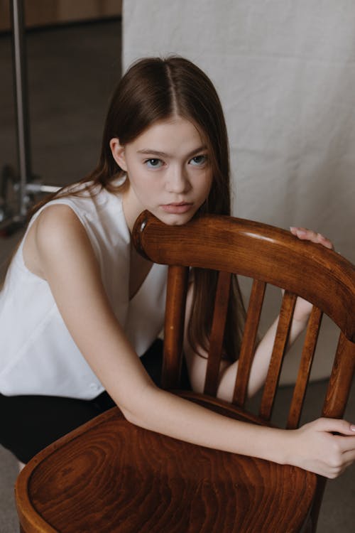 Portrait of Woman with Chair