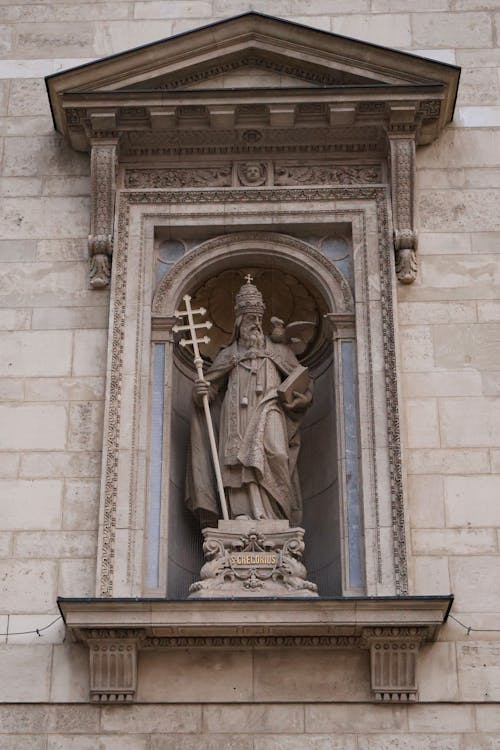 Statue of Saint Augustinus, St. Stephens Basilica, Budapest, Hungary 