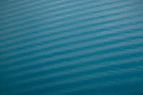 A blue water surface with ripples