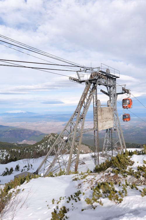 Ski Lift in Mountains