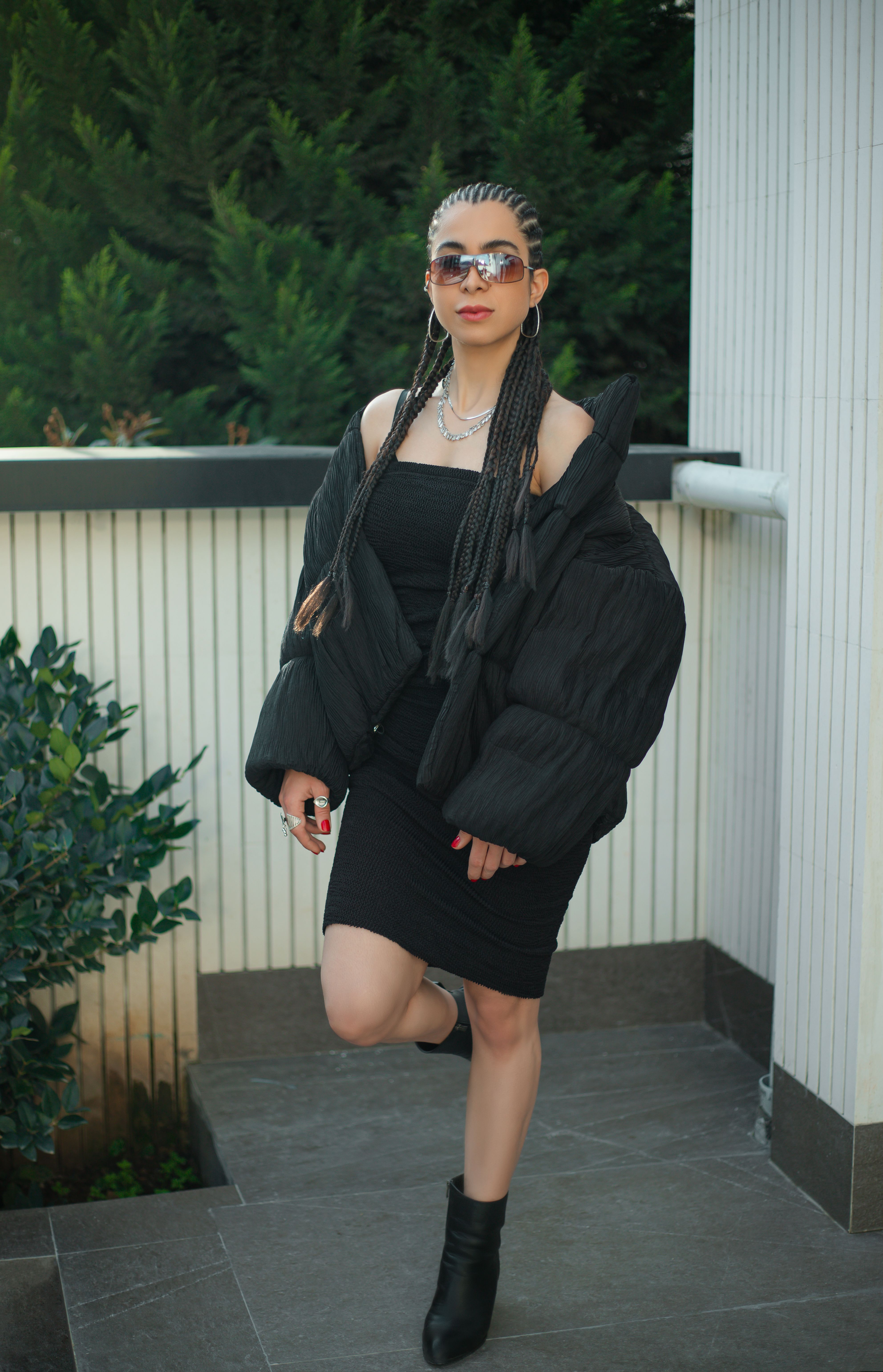 Woman Standing in Black Jacket · Free Stock Photo