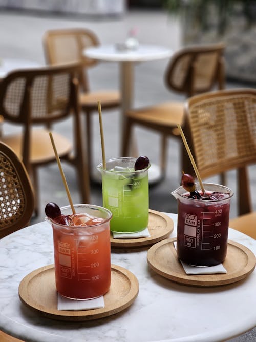 Fruit Cocktails on Table