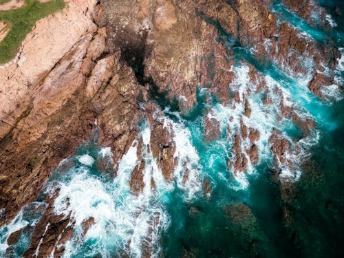deniz, deniz manzarası, drone çekimi içeren Ücretsiz stok fotoğraf