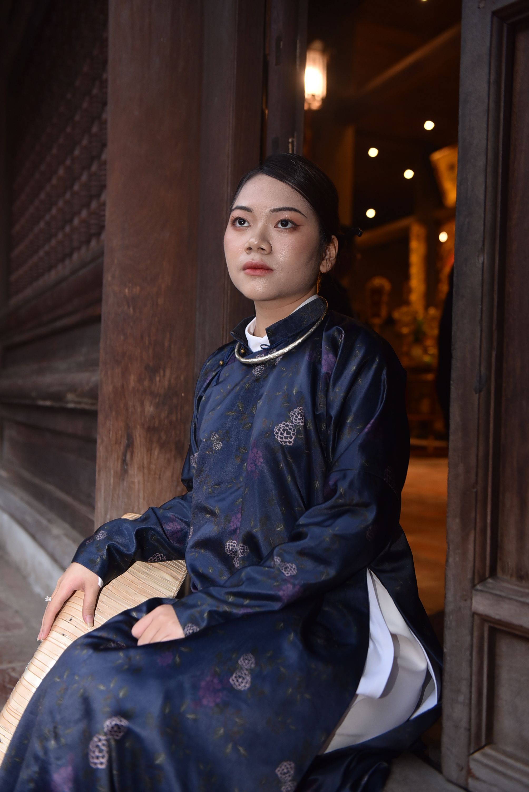 Sitting Woman in Traditional Clothing · Free Stock Photo