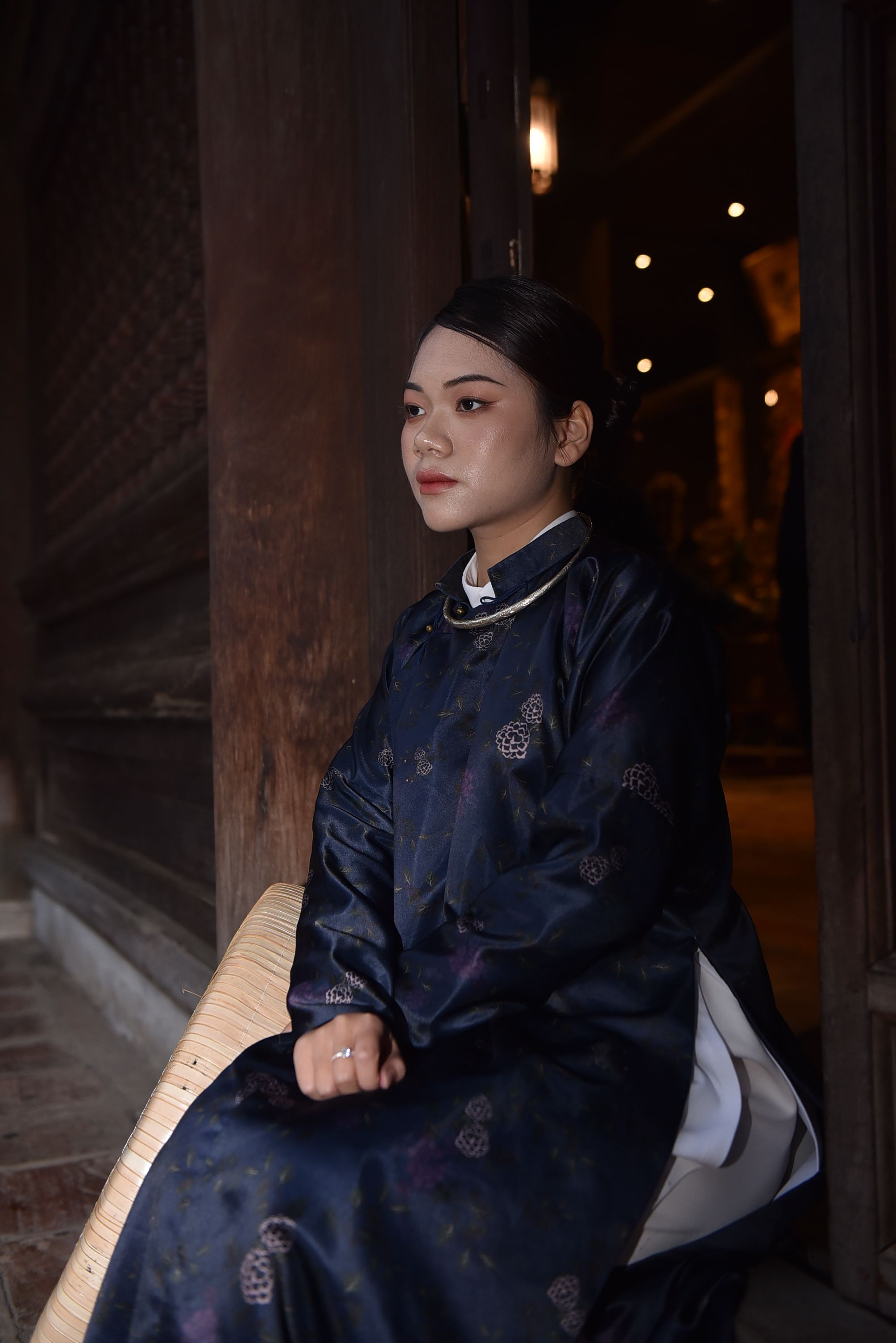 Sitting Woman in Traditional Clothing · Free Stock Photo