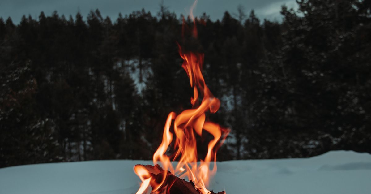Cold Bonfire Bonfire in Winter · Free Stock Photo