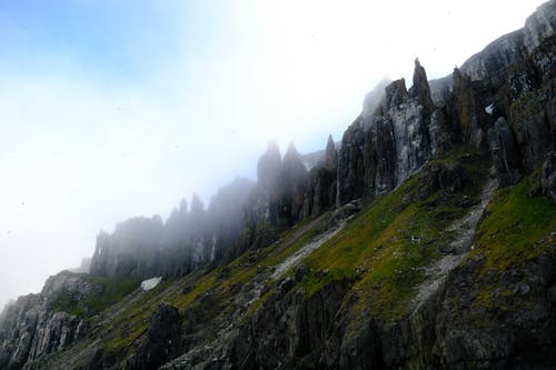 Fog over Rocky Mountain Slope