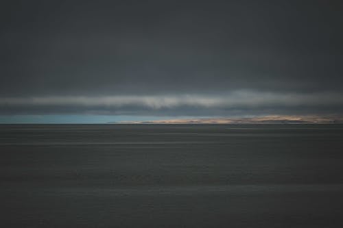 Gray Ocean and the Dramatic Sky