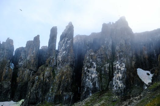 Rocky Landscape in Mist