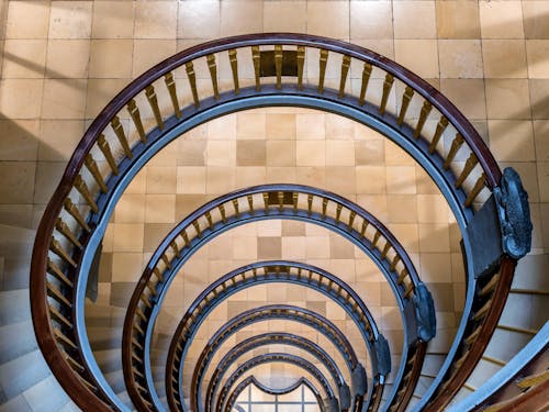 Spiral Staircase in Building in Hamburg, Germany