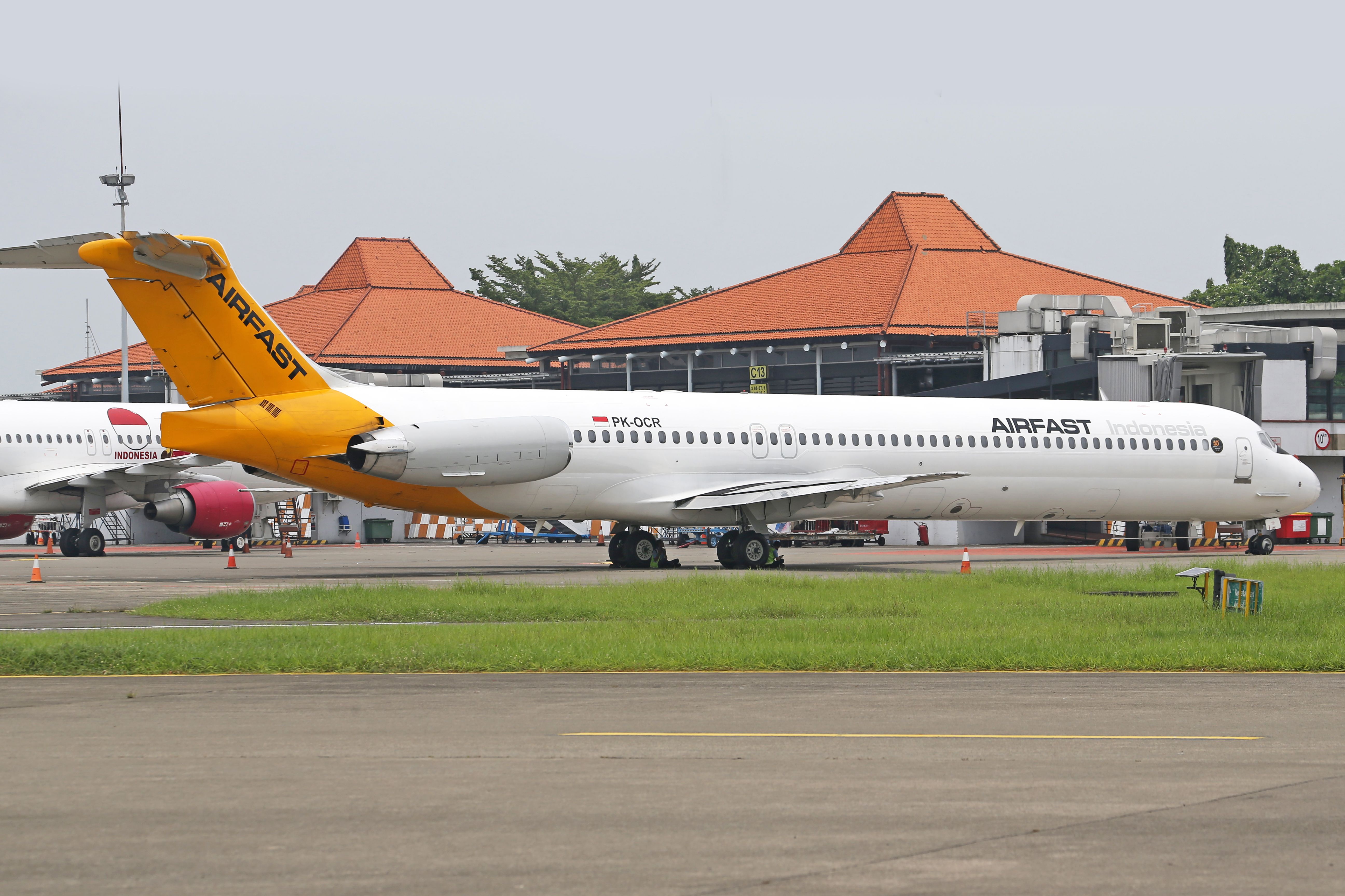 Modern domestic airport terminal in Jakarta, Indonesia