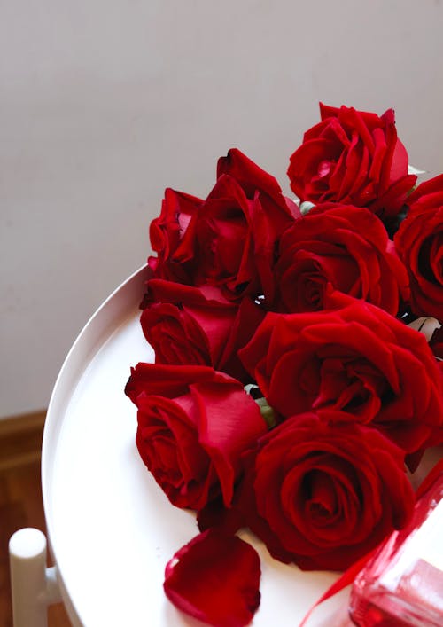 Red Roses on a Table 