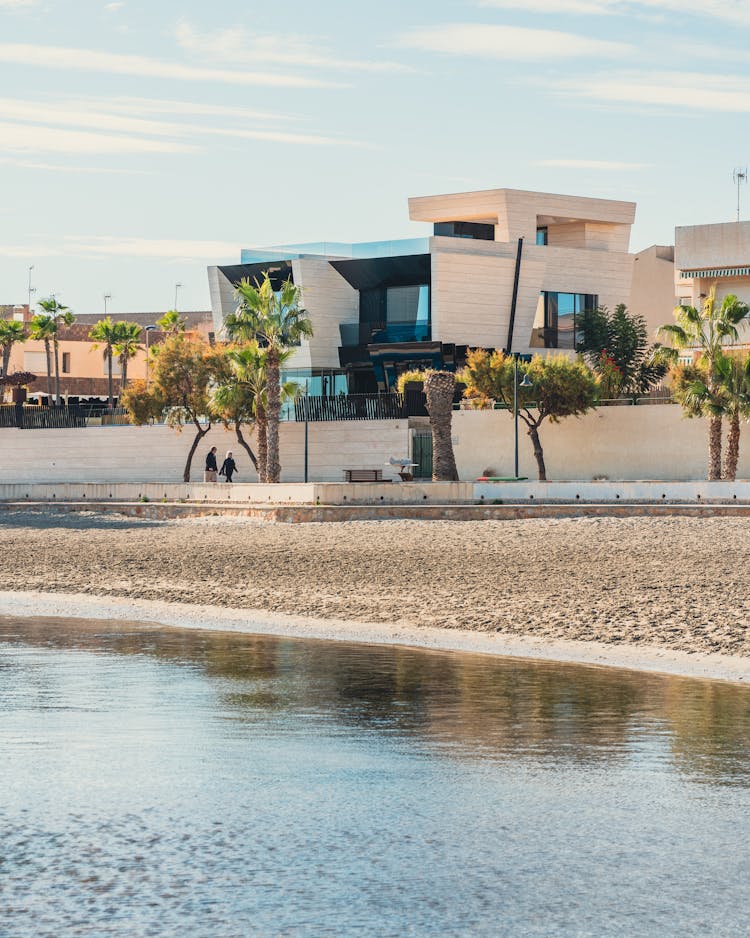 View Of A Modern House Near A Beach 