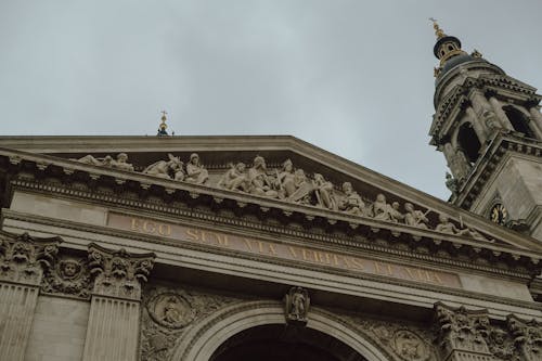 Low Angle View of the St. Stephens Basilica, Budapest, Hungary 