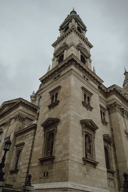 Tower of St. Stephens Basilica, Budapest, Hungary 