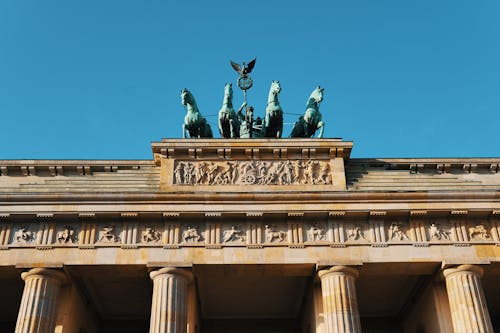 Horses on Brandenburg Gate in Berlin