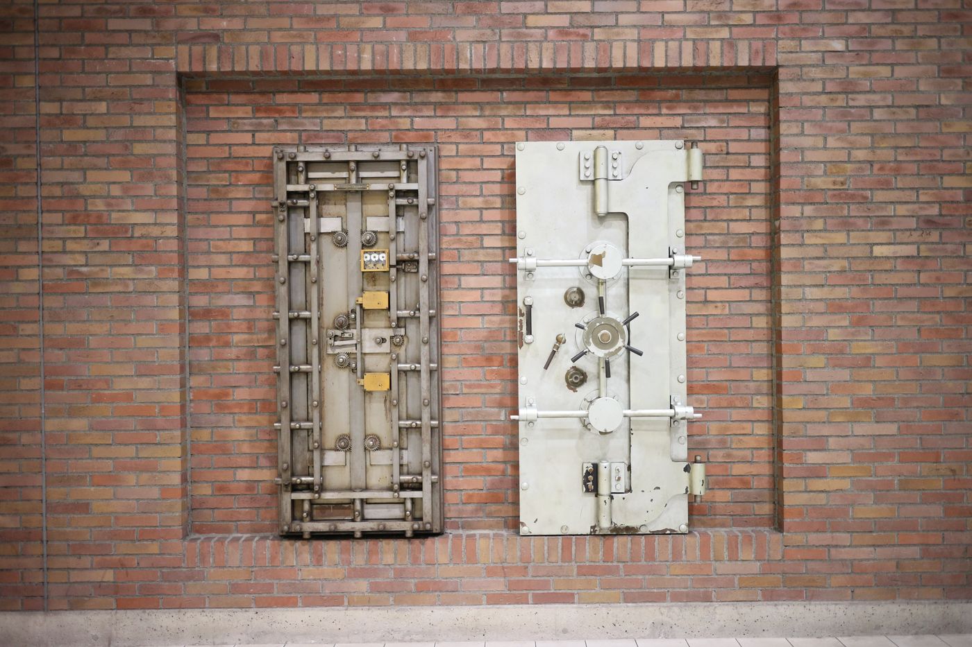 Heavy steel security vault doors