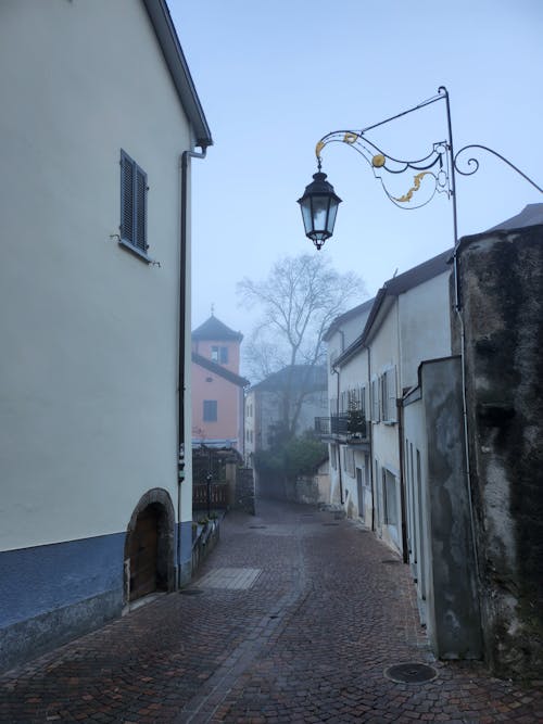 Street of Old Town on Hazy Day