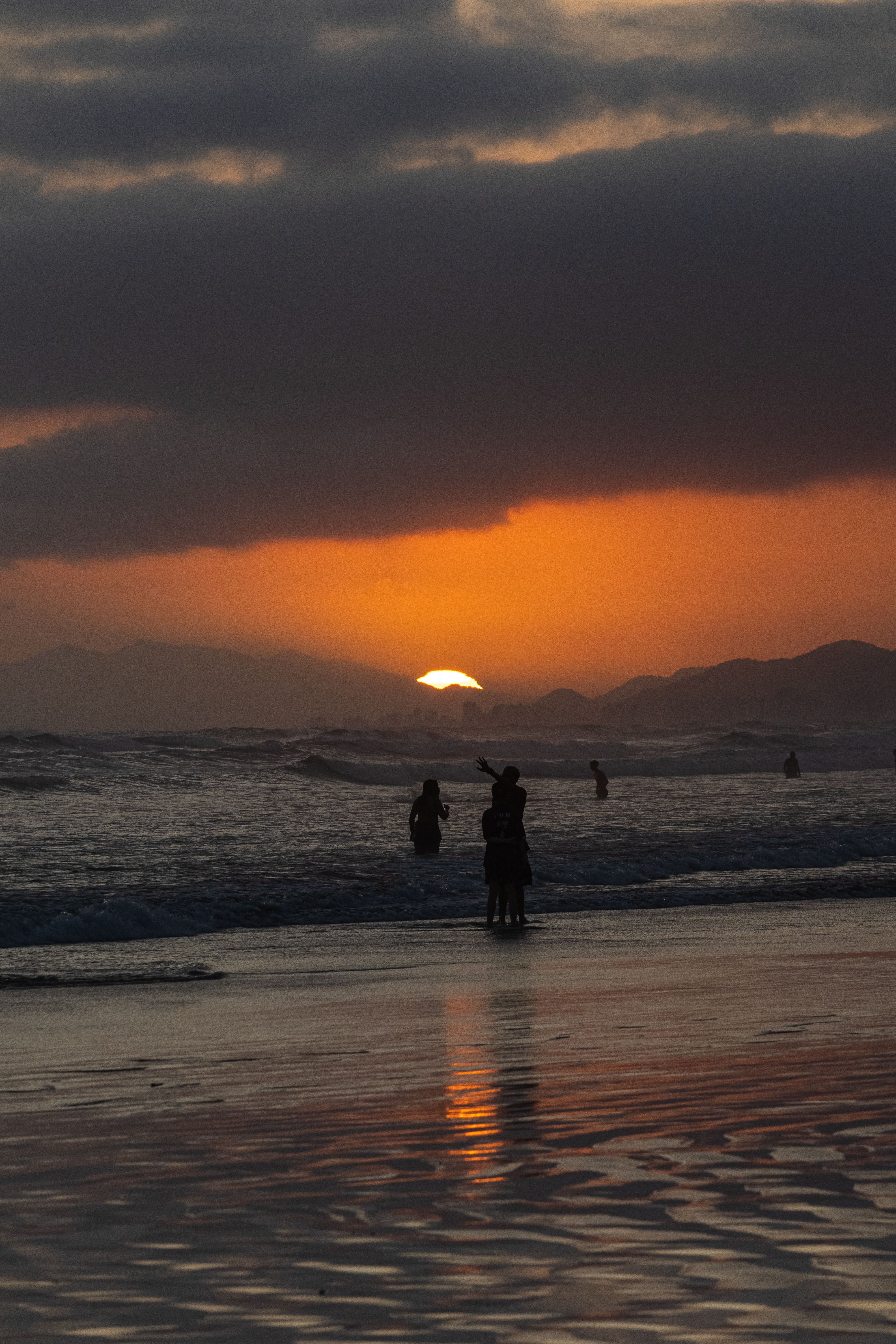 People on Beach at Sunset · Free Stock Photo