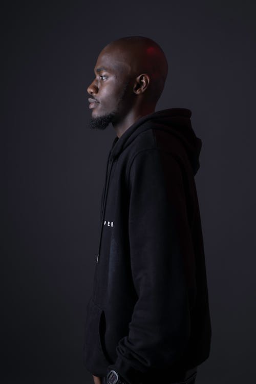 Young Man in a Black Hoodie