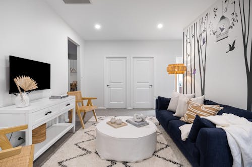 Free Interior of a Modern, Minimalist Living Room  Stock Photo