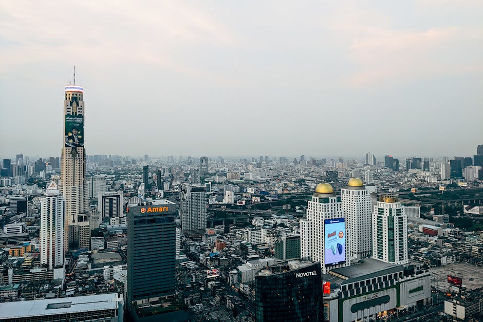 Bangkok cityscape from the sky