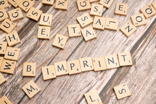 The word print is spelled out with scrabble letters