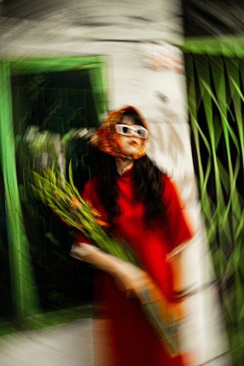 Blurred Woman in Sunglasses