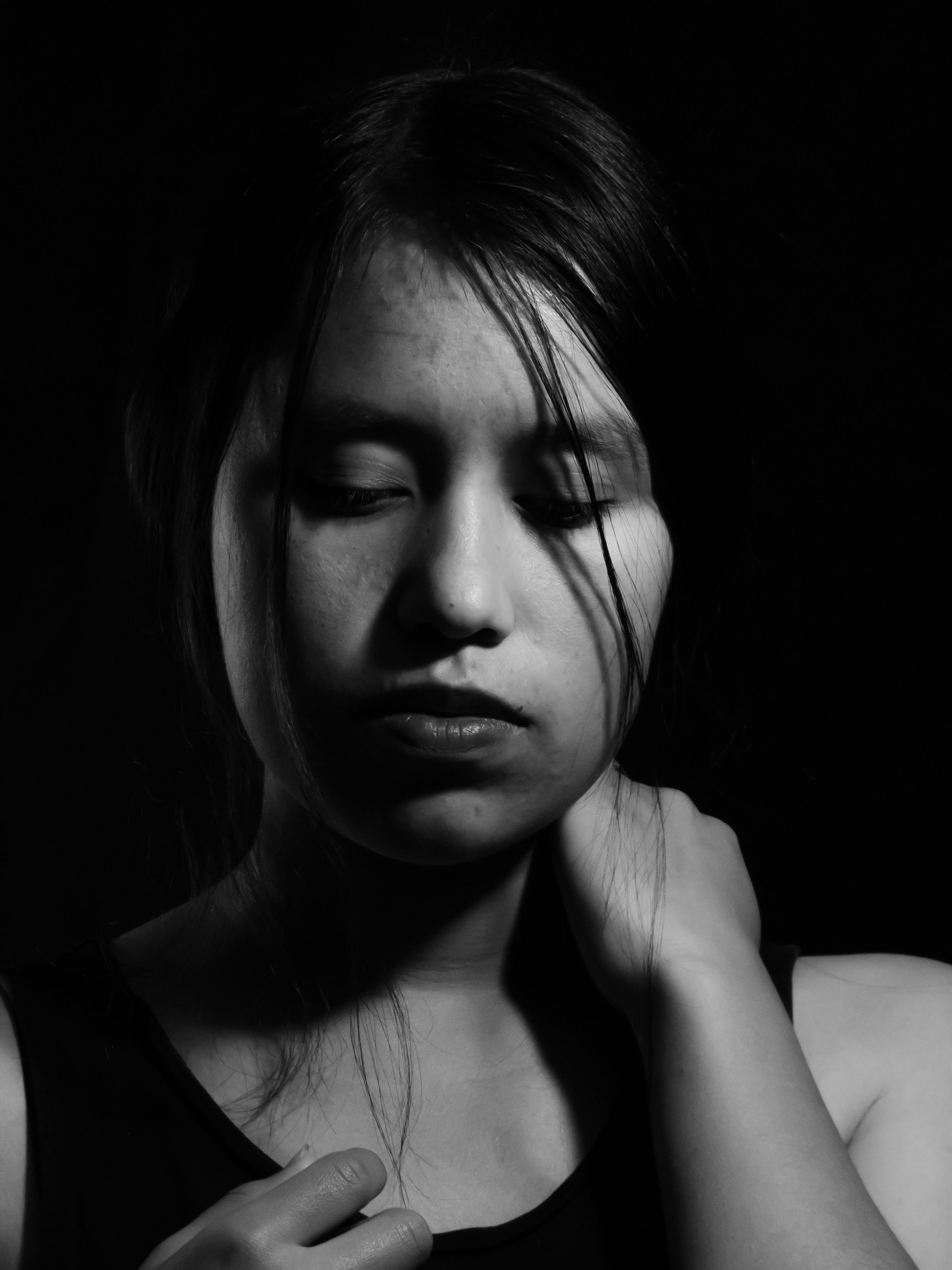 Portrait of Woman in Black and White · Free Stock Photo
