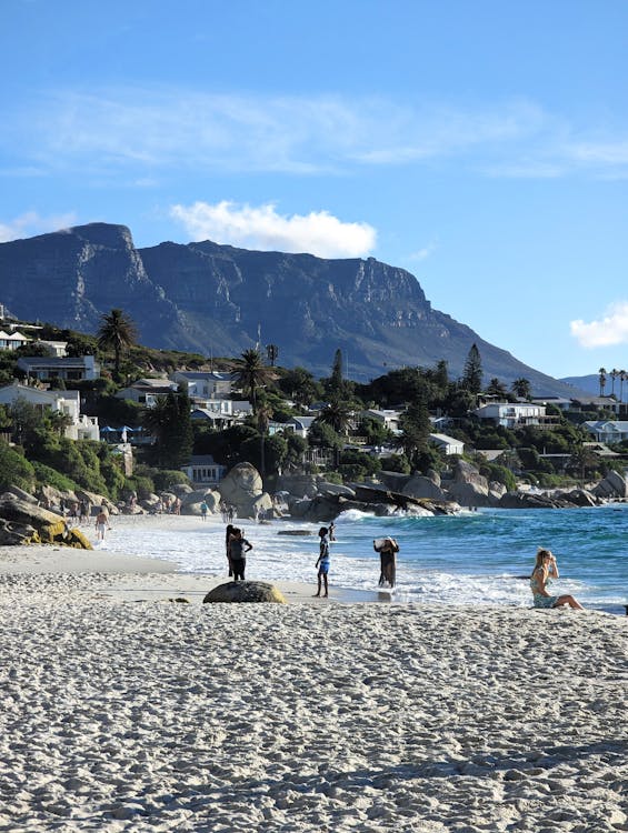 Tourist on White Sandy Beach