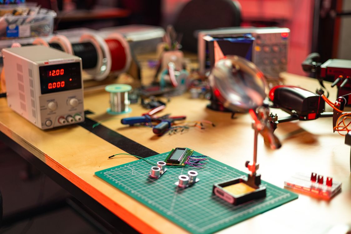 Computer Components on Table · Free Stock Photo