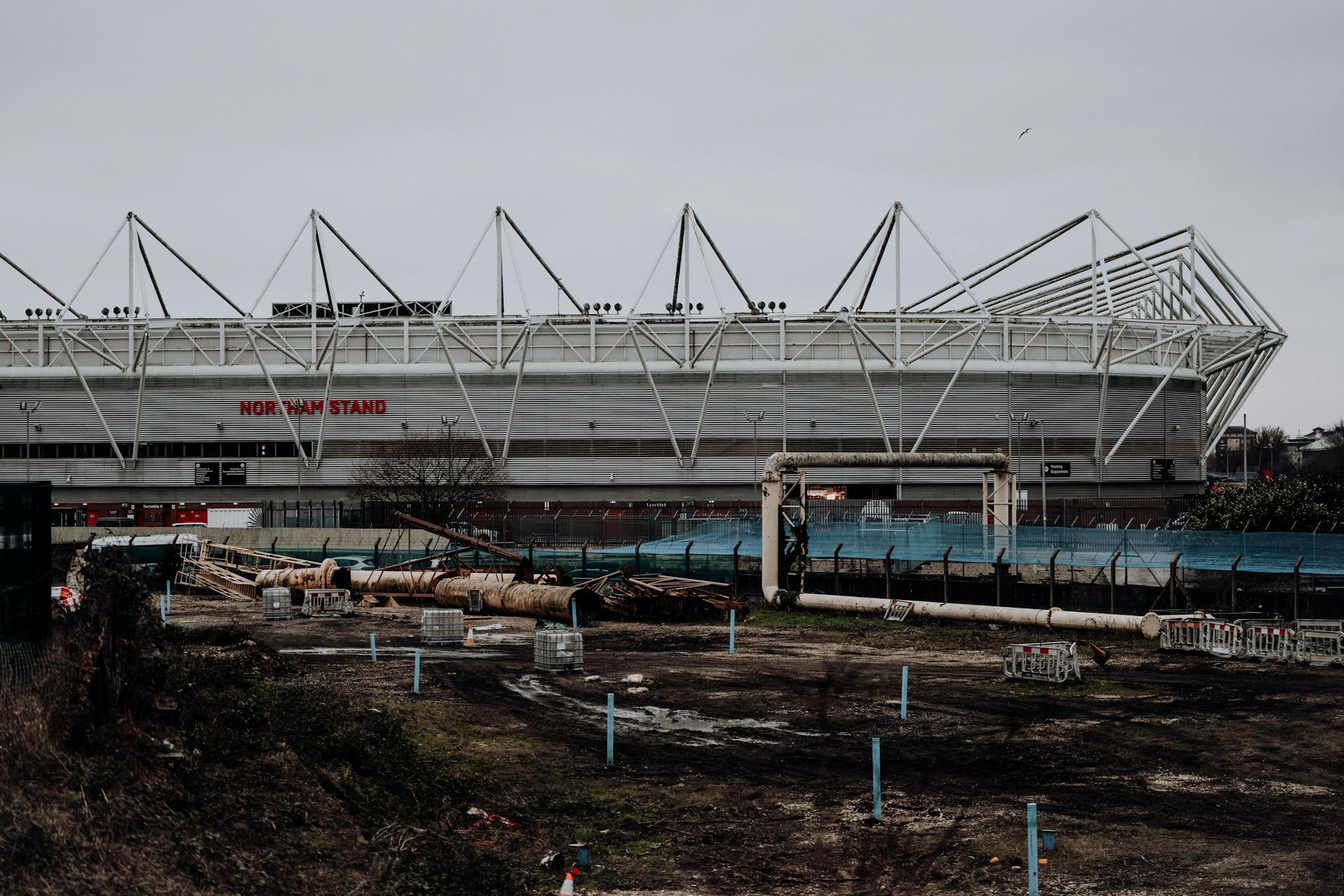 Construction Site Behind St Marys Stadium in Southampton