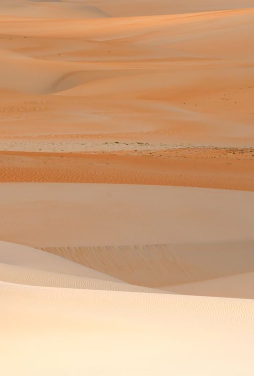 Free Beautiful layers of sand dunes under sunlight, showcasing the natural beauty of a vast desert. Stock Photo