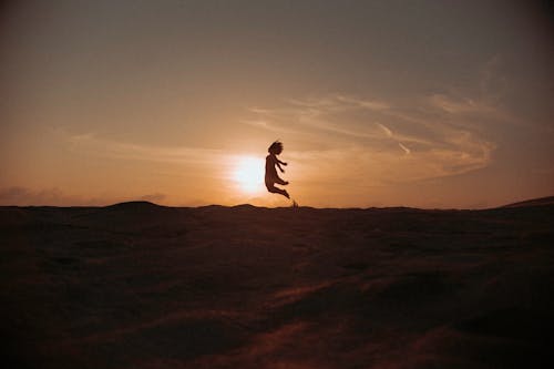 日落, 沙漠, 砂 的 免费素材图片