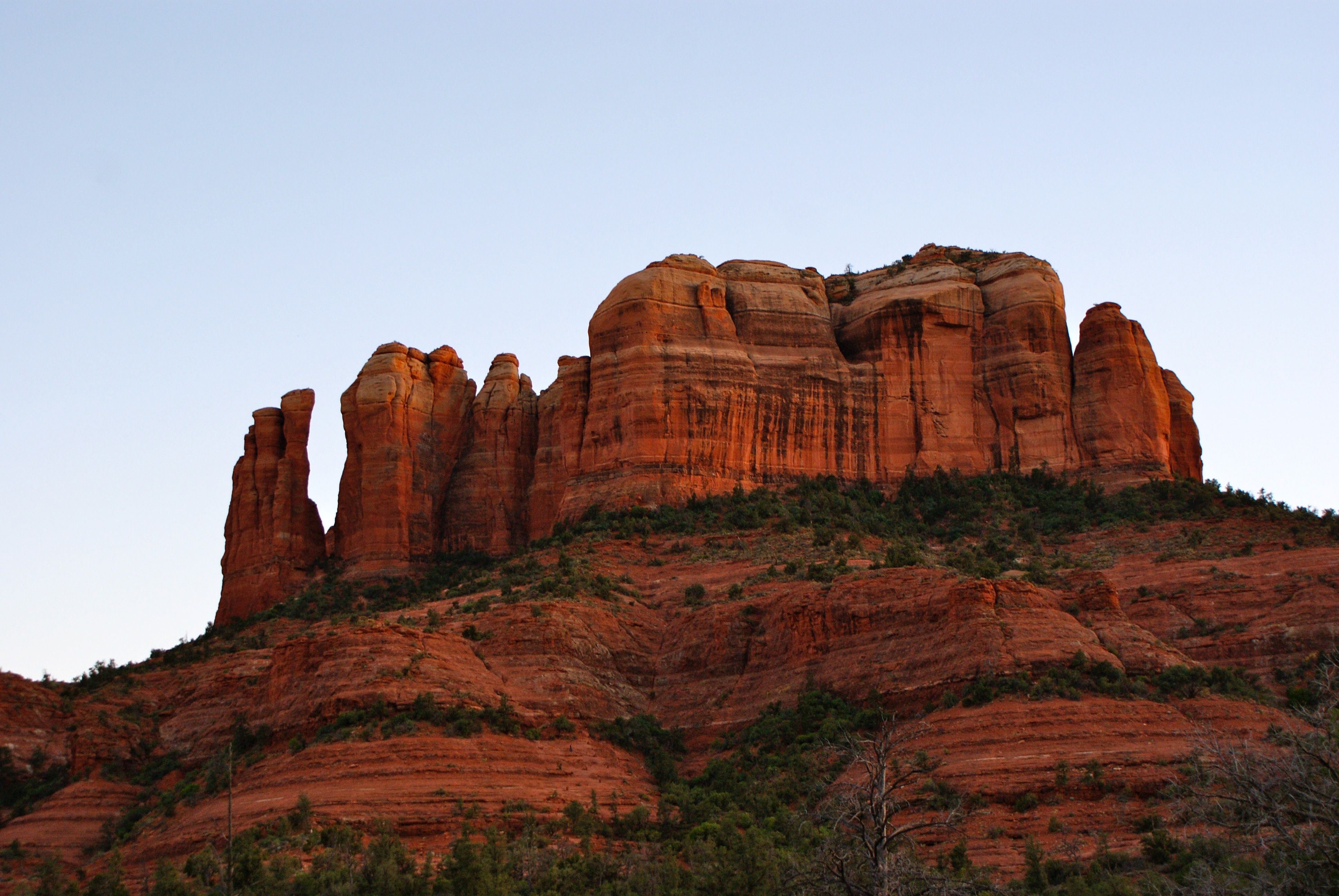 Unbeatable Mogollon Rim Sunset 80 Miles Sedona Helicopter Tour Review Review 2026 - Breathtaking view of Cathedral Rock in Sedona, Arizona, showcasing its iconic red sandstone formations.