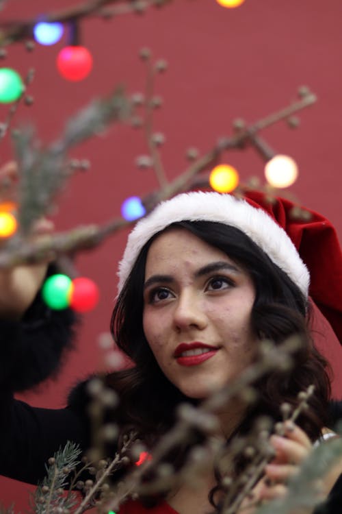 Foto d'estoc gratuïta de acne, arbre de Nadal, barret de pare noel