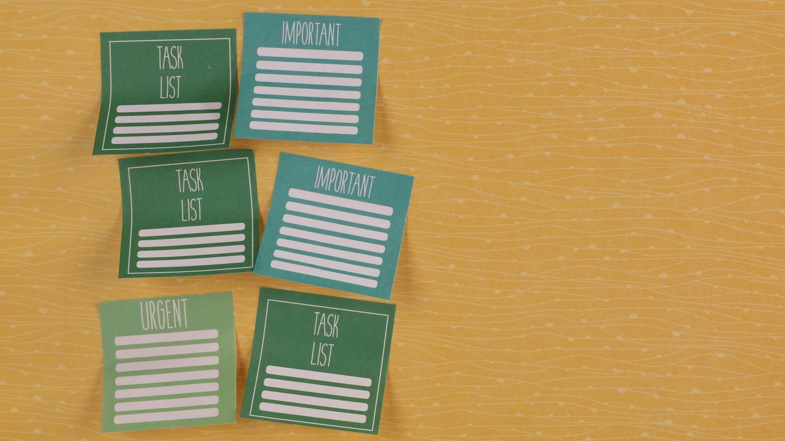 Notes de tâches classées par importance et urgence