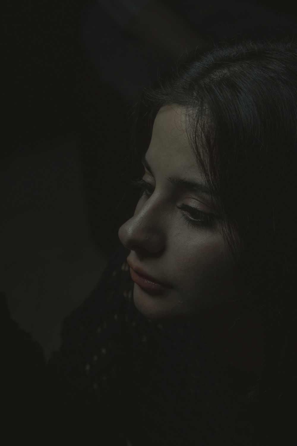 Portrait of Woman in Shadow · Free Stock Photo