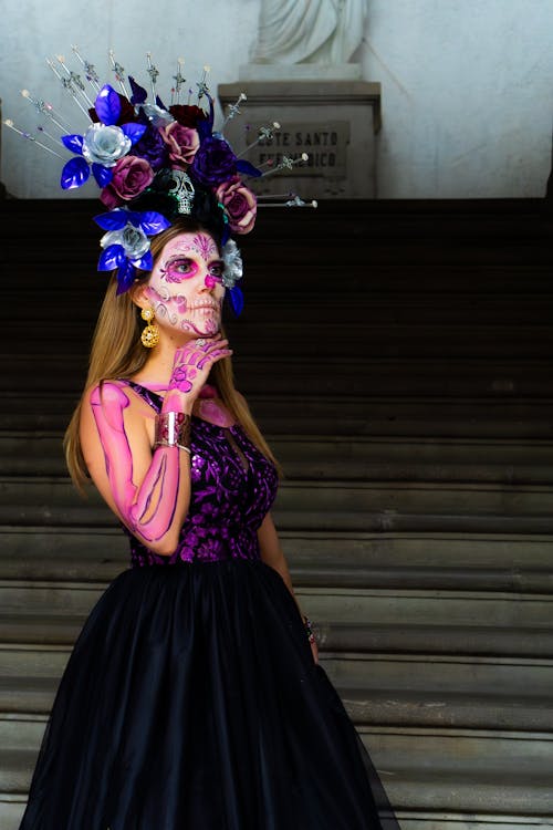 Photo of a Woman Dressed as a Catrina 