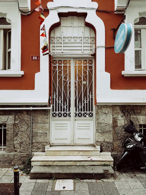 Bars on Building Door