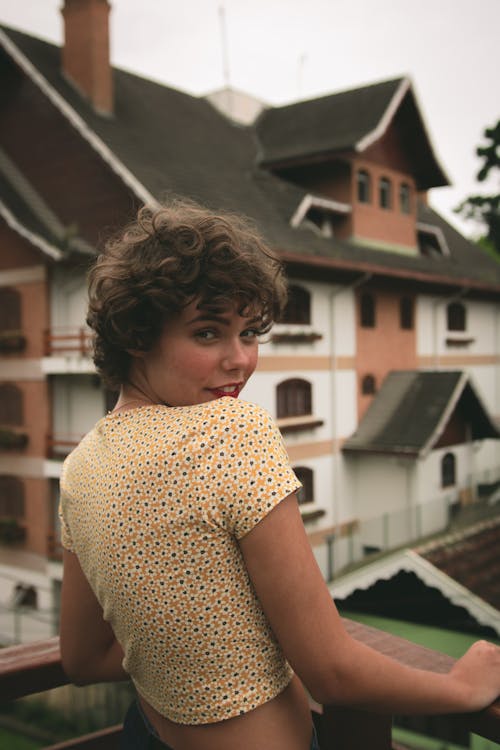 Woman Wearing Yellow Crop Shirt