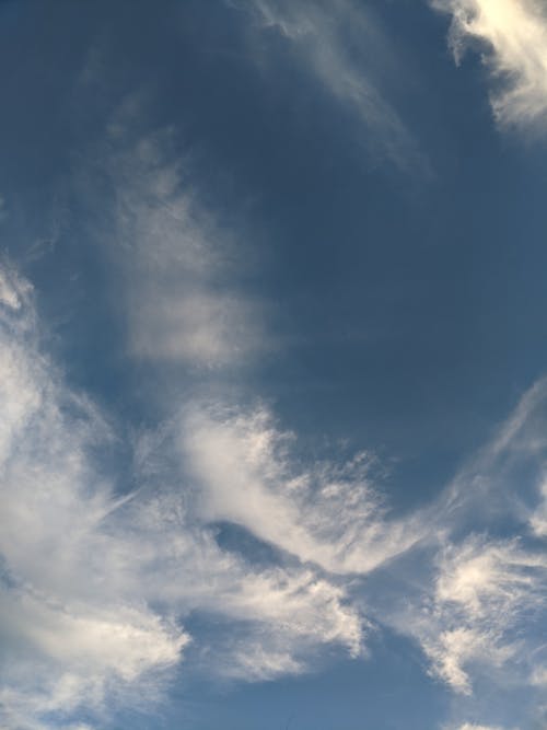 A photo of clouds in the sky with a white cloud