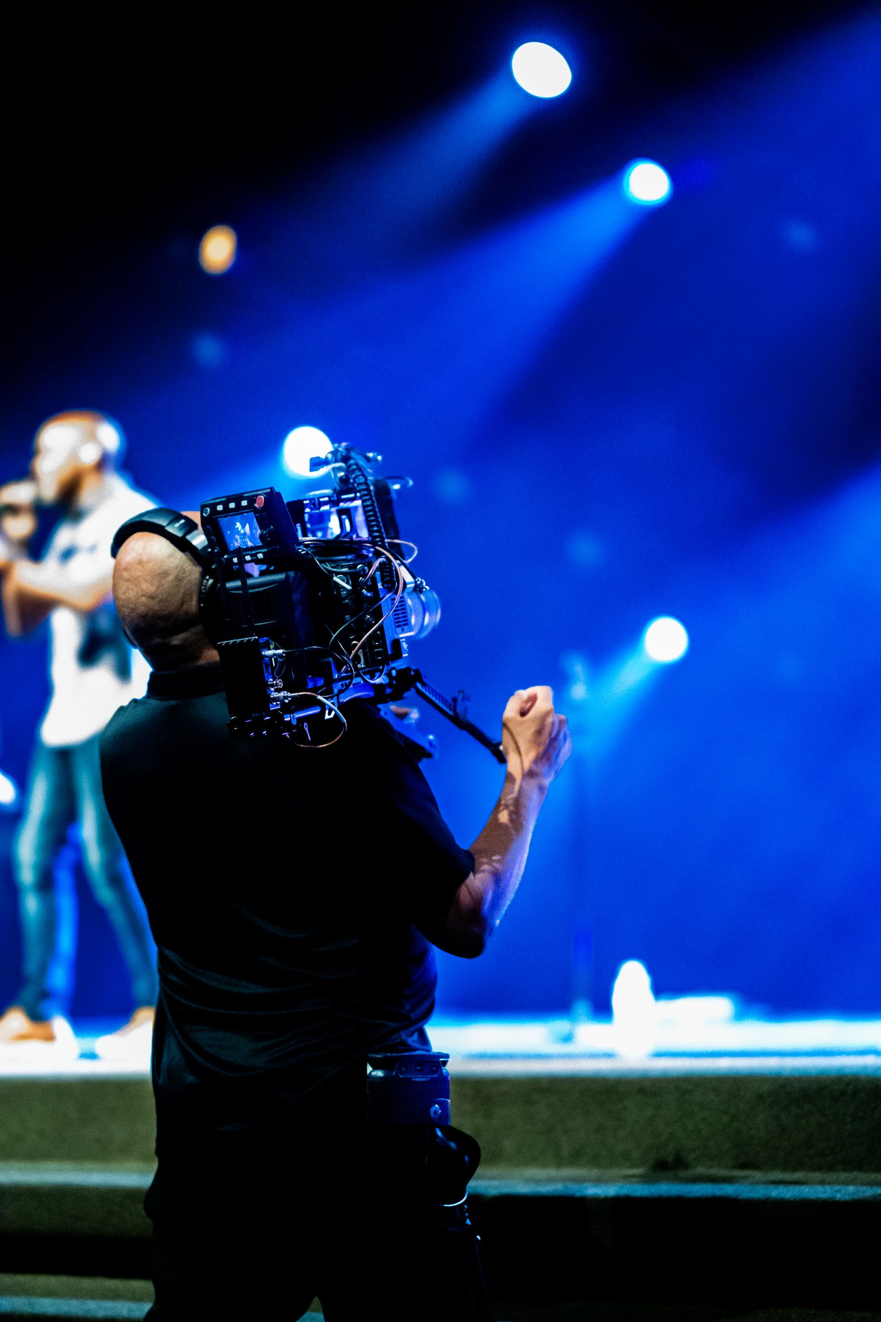 Film production crew on set