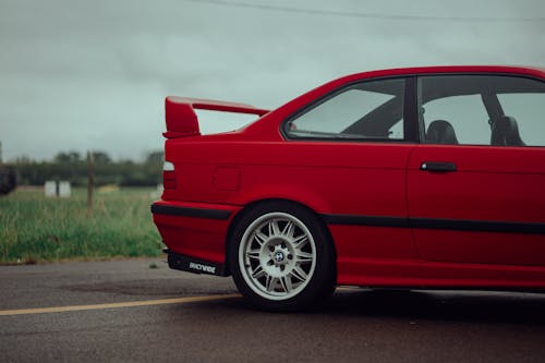 Rear of Red BMW E36