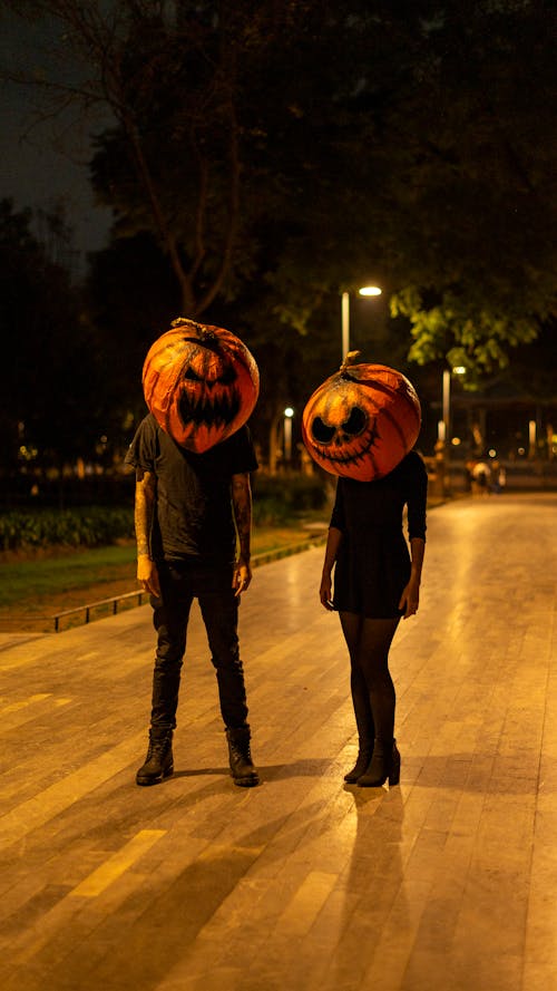 Man and Woman Celebrating Halloween