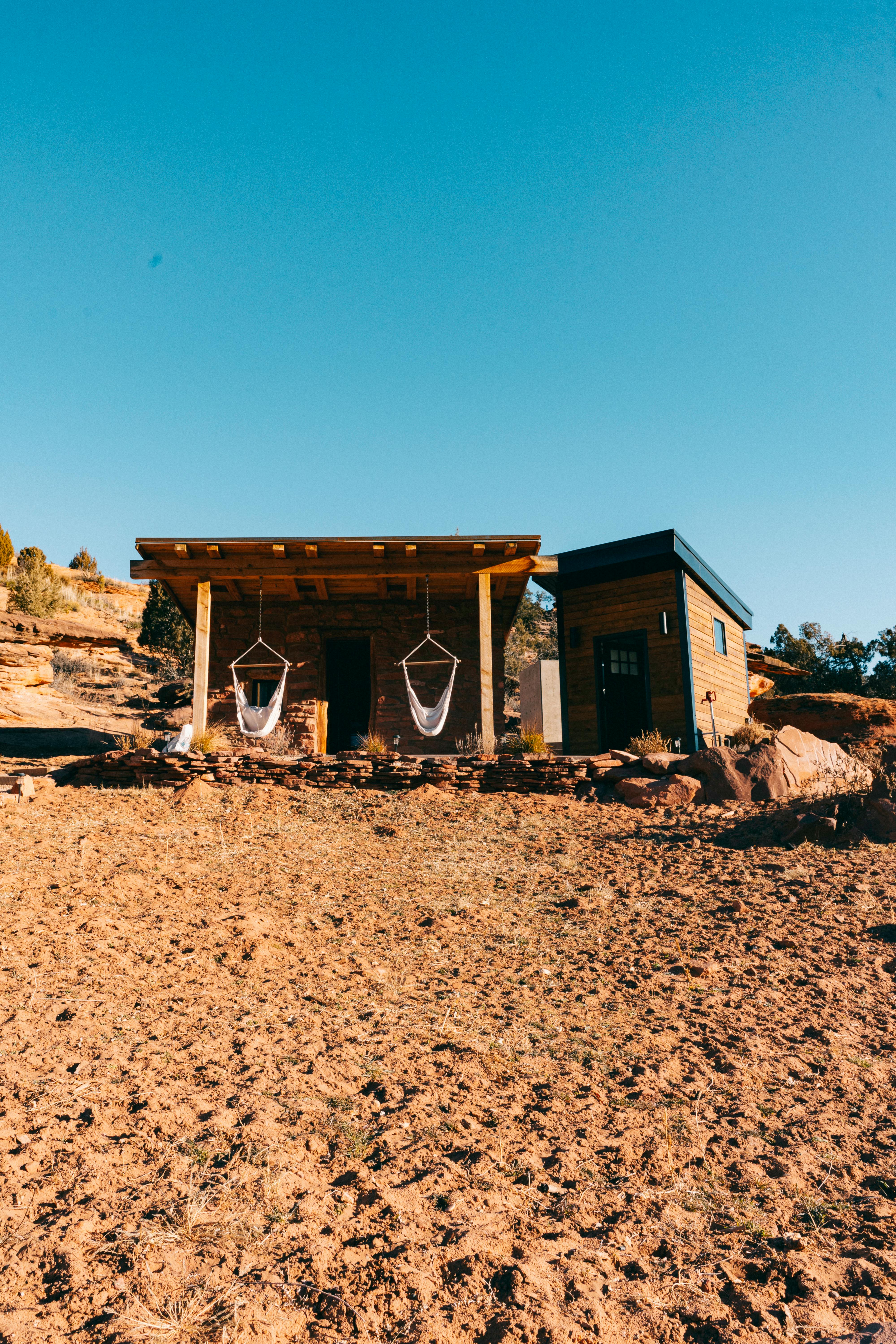 Wooden Houses in Utah Countryside