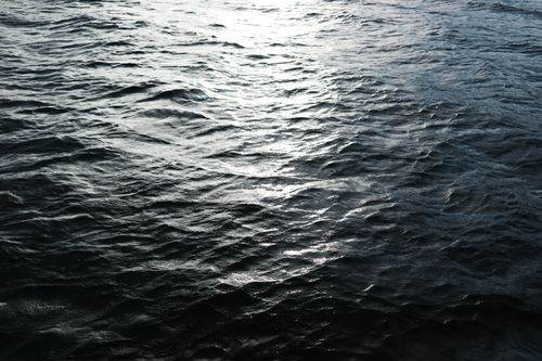 Free Close-up view of wavy sea surface reflecting sunlight in Şarköy, Tekirdağ, Türkiye. Stock Photo